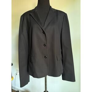 TALBOTS | Classic structured blazer in Black Stretch Tailored Jacket | Size 14